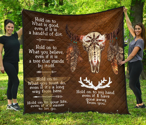 Bison Feather Native American Premium Quilt - Powwow Store