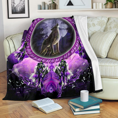 Powwow Store gb nat00564 howling wolf dream catcher blanket