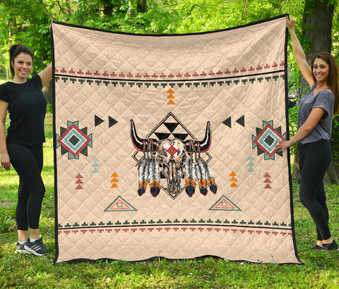 Native American Pride Bison Premium Quilt - Powwow Store