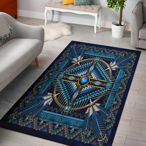 Powwow Store gb nat00083 arug01 naumaddic arts blue native american area rug