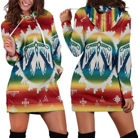Phoenix Rising Native American Hoodie Dress - Powwow Store