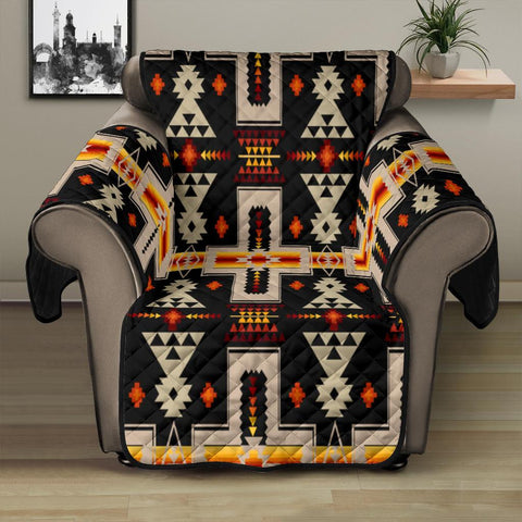 Black Tribe Design Native American 28" Recliner Sofa Protector - Powwow Store