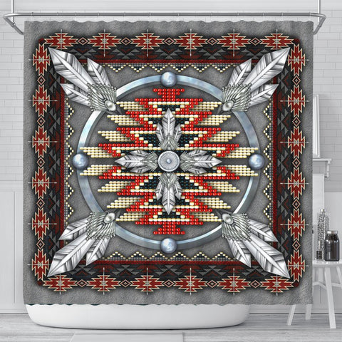 Naumaddic Arts Native American Shower Curtain - Powwow Store
