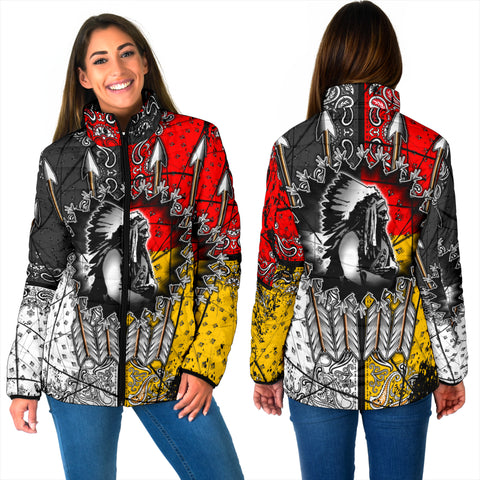 Powwow StoreGBNAT00015 Chief Arrow Women's Padded Jacket