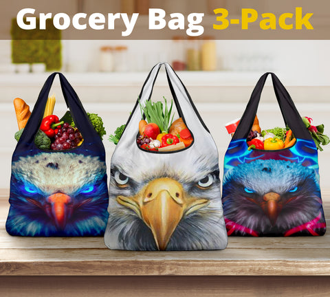 Powwow Store eagle art grocery bags new