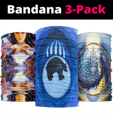 Powwow Store bear dream girl bandana 3 pack new