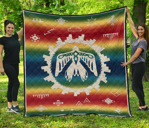 Thunderbird Rainbow Native American Premium Quilt - Powwow Store