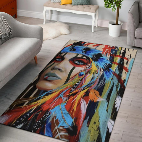 Native Girl Native American Area Rug - Powwow Store