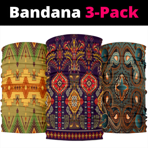 Powwow Store purple floral bandana 3 pack new