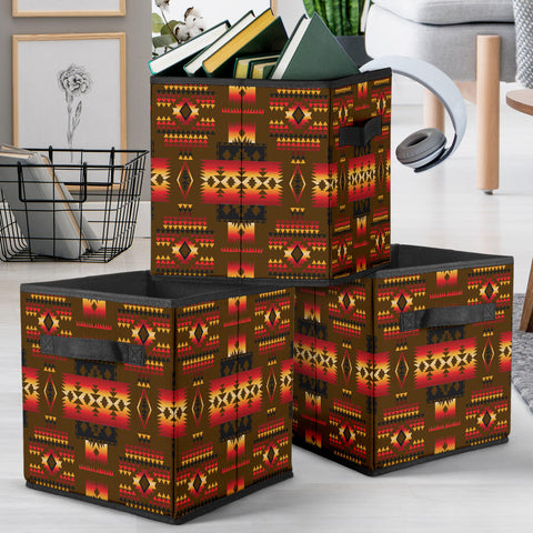 Powwow Store gb nat00046 06 dark blue pattern storage cube