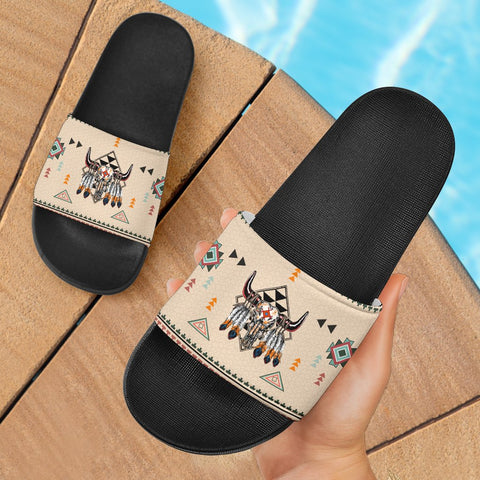 Native American Pride Bison Slide Sandals - Powwow Store