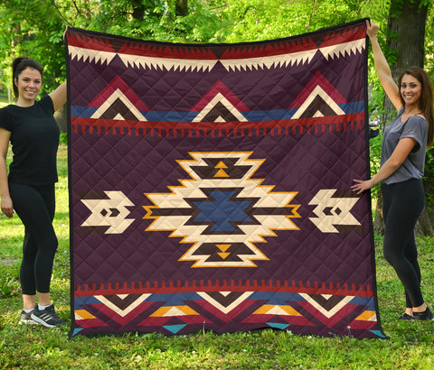 Powwow StoreGBNAT00736 Pattern Native Premium Quilt