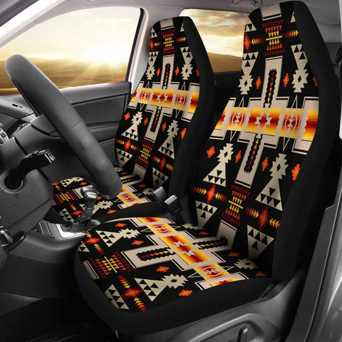 Black Tribe Design Native American Car Seat Covers no link - Powwow Store