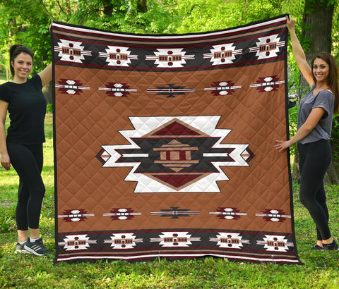 Native Temple Symbol Native American Premium Quilt - Powwow Store