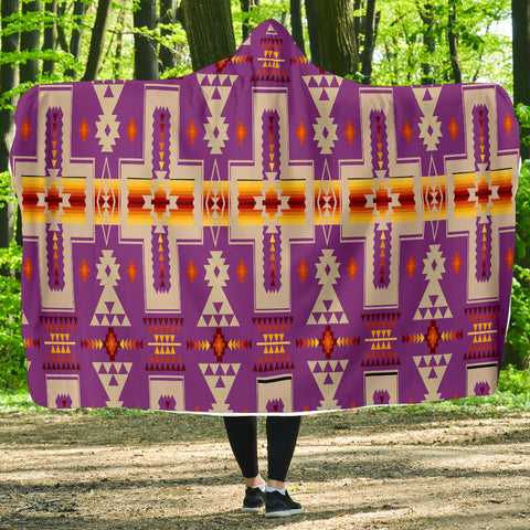 Powwow Store gb nat00062 07 light purple design native hooded blanket