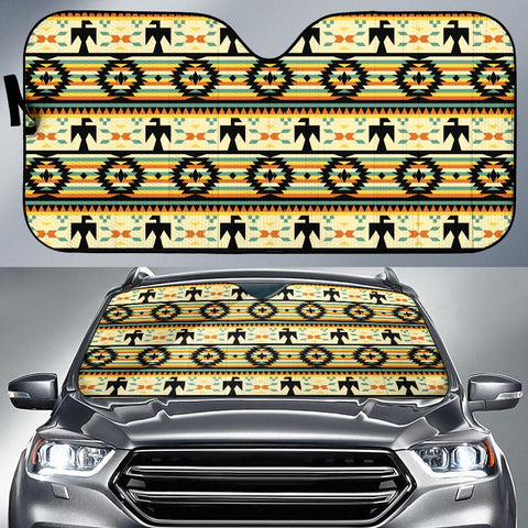 Thunderbirds Yellow Native American Symbol Auto Sun Shades no link - Powwow Store
