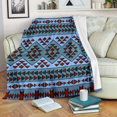 Powwow Store gb nat00572 blue pattern premium blanket