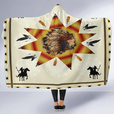 Tribe Chief & Warriors Native American Hooded Blanket - Powwow Store