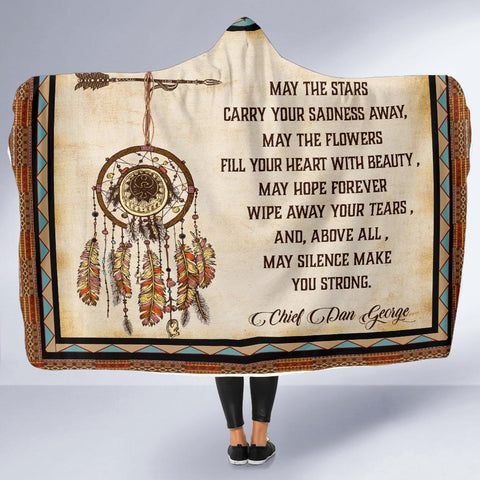 May The Stars Carry Your Sadness Away Native American Hooded Blanket - Powwow Store