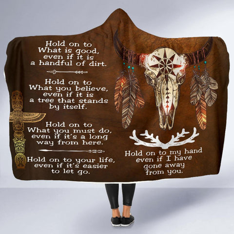 Bison Feather Native American Hooded Blanket - Powwow Store