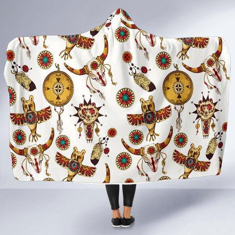 Symbol Native American Style Hooded Blanket - Powwow Store