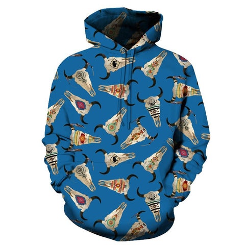 Bison Native American All Over Hoodie - Powwow Store