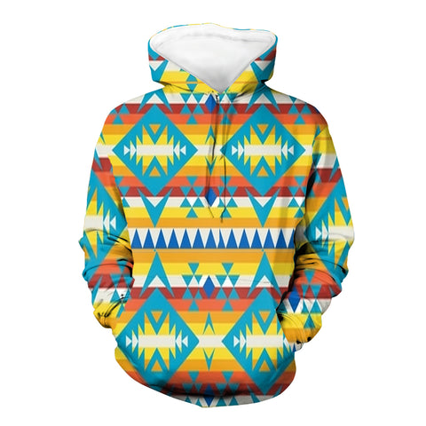 Powwow Store hd1103 ethnic geometric pattern 3d hoodie