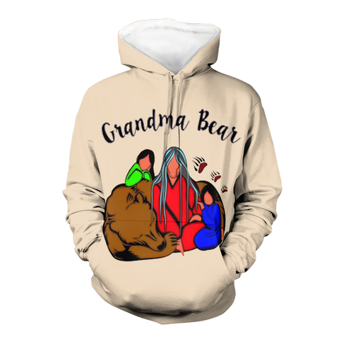 Powwow Store hd1106 grand mama bear 3d hoodie
