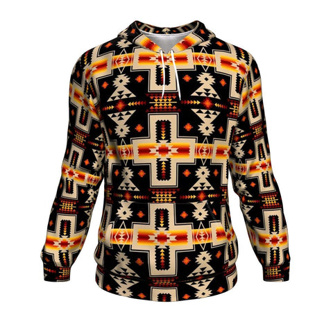 Native American Tribe Navy Pattern All Over Hoodie - Powwow Store