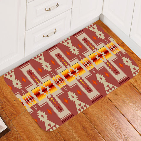 Powwow Store gb nat00062 11 tan tribe design native american doormat