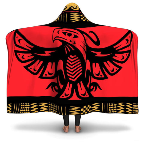 Thunderbird Arrives Native American Pride Hooded Blanket - Powwow Store