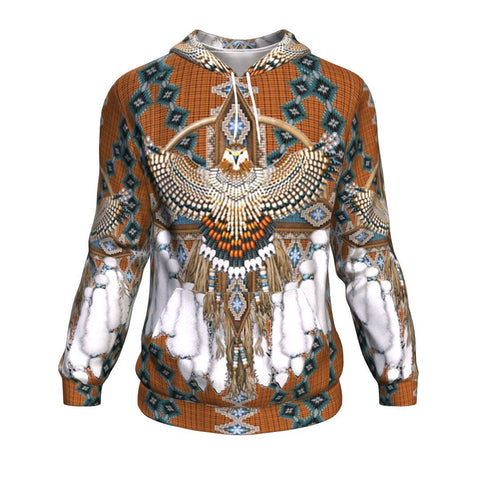 Brown Owl Dreamcatcher Native American All Over Hoodie - ProudThunderbird