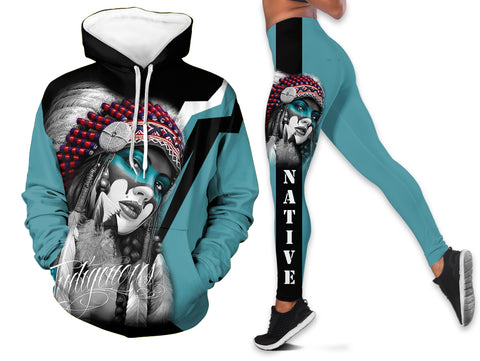 Powwow StoreHD00086 Native Girl Hoodie Legging Set