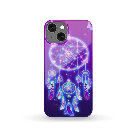 Powwow Store gb nat00086 pcas01 butterflies dream catcher purple galaxy native american phone case