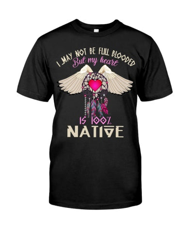 Powwow Store my heart blood native american 3d t shirt