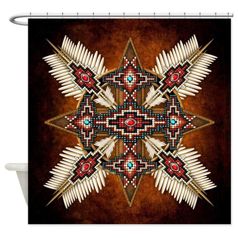 Native American Mandala Shower Curtain - Powwow Store