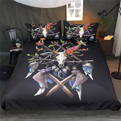Native American Tribal Skull Bedding Set no link - Powwow Store