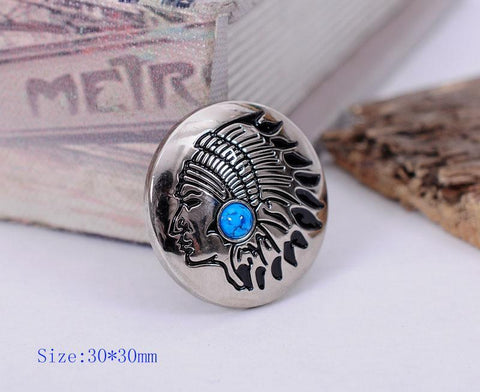 Native American Navajo Turquoise Indian Tribal Chief Earrings - Powwow Store
