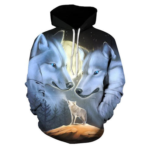 Wolf Moon Top 3D Native American Hoodies - Powwow Store