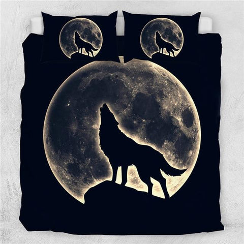Howling Wolf Under Night Moon no link - Powwow Store