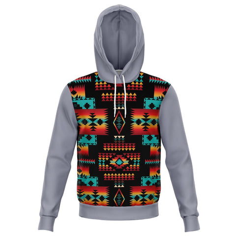 Gray Native Tribes Pattern Native American All Over  Hoodie - Powwow Store