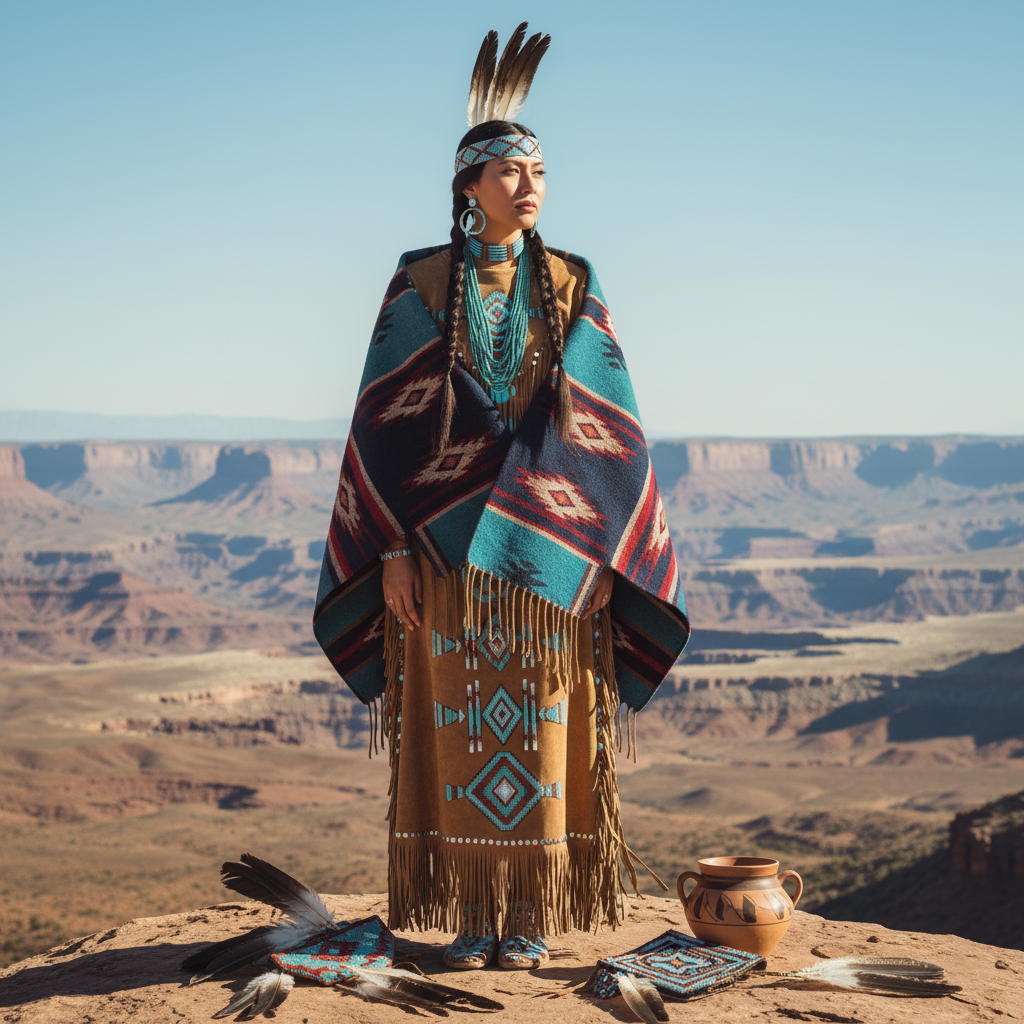 🌿 Traditional Native American Garments – Stories Woven in Fabric