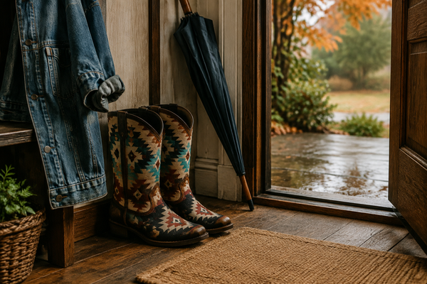 Native American-Inspired Boots for Rainy Fall Days