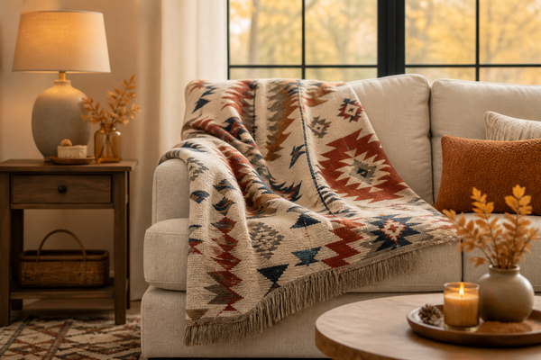 Native American-Inspired Blankets for Cozy Autumn Evenings