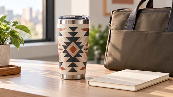 Native American-Inspired 20oz Tumblers for Commutes and Practical Gifts