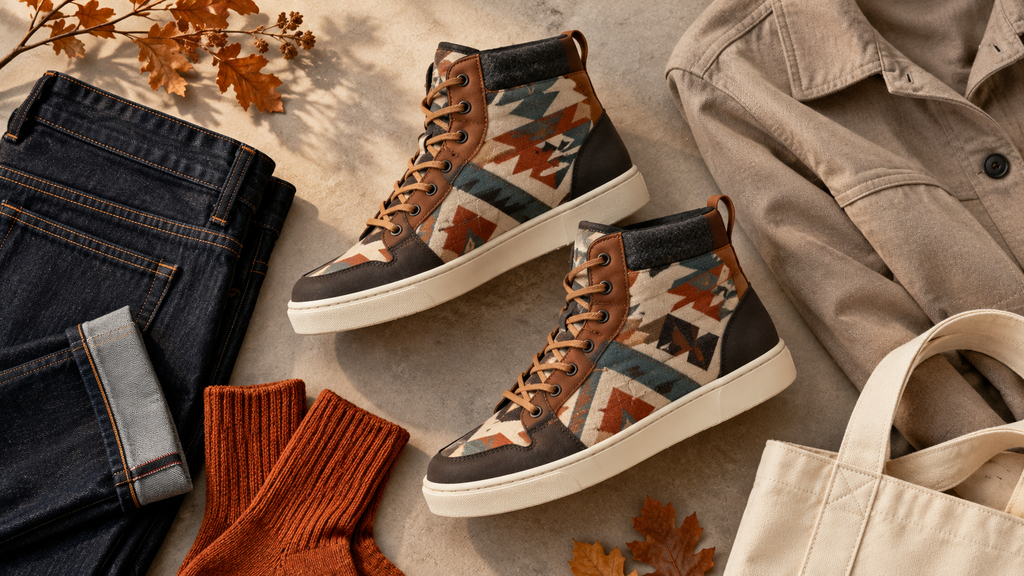 Native American-Inspired High-Top Shoes for Everyday Cold-Weather Style
