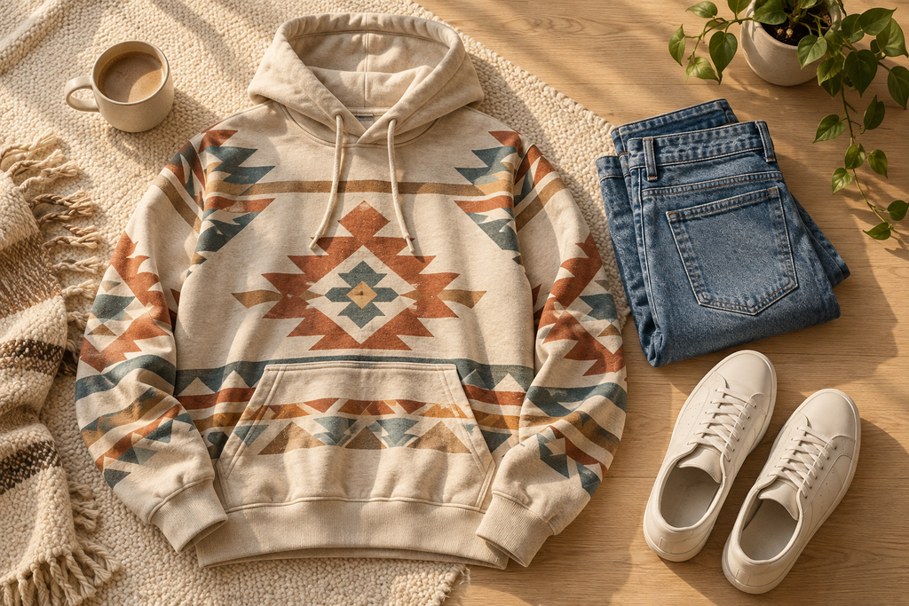 Native American-Inspired 3D Hoodies for Early Fall Layering