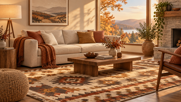 Native American-Inspired Area Rugs for Cozy Fall Rooms