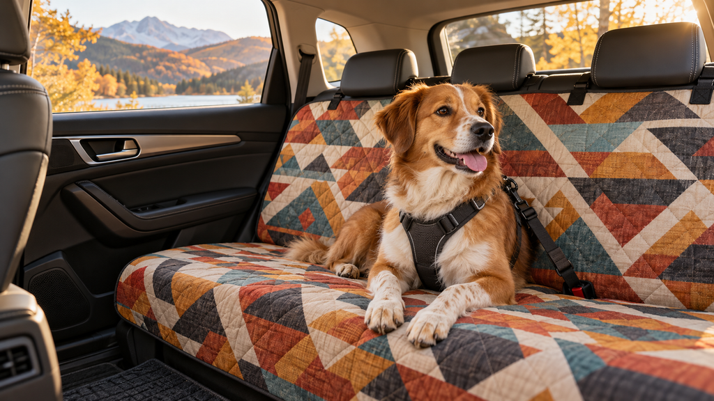 Native American-Inspired Pet Seat Covers for Fall Drives