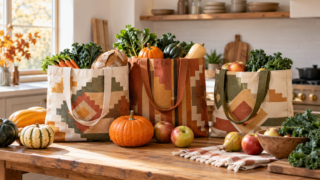 Native American-Inspired Grocery Bags for Market Days